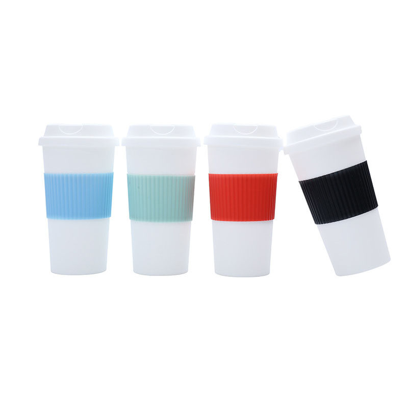 16 oz Insulated Reusable Coffee Cups with Lids and Non Slip Sleeves